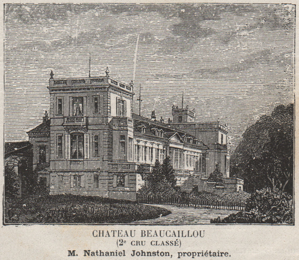 MÉDOC. SAINT-JULIEN. Chateau Beaucaillou (2e Cru Classé). Johnston. SMALL 1908